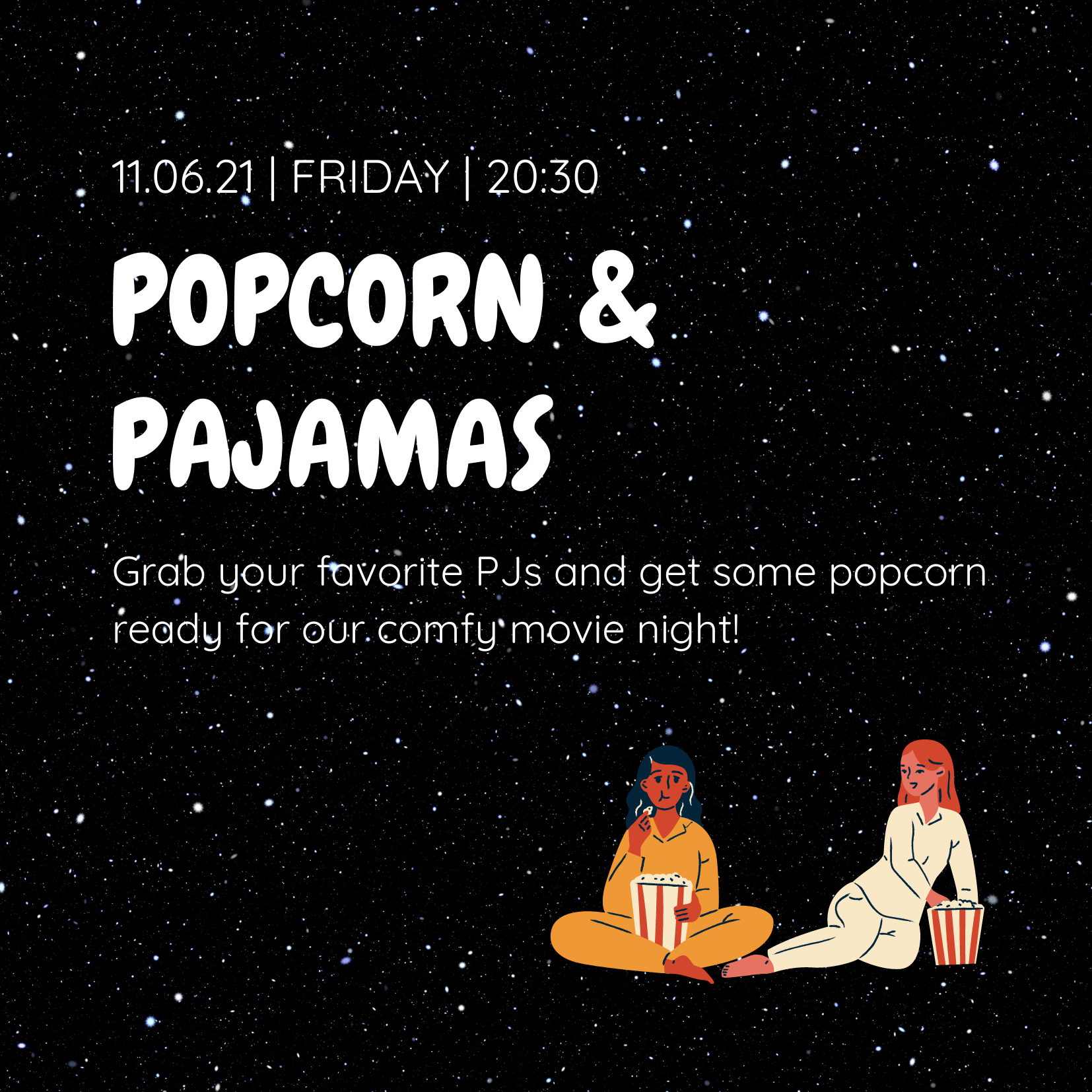 Popcorn & Pajamas Movie Night – The study association of the Master 